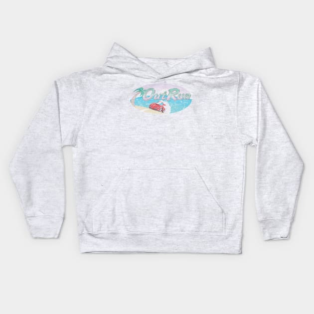 Outrun Logo (faded and weathered) Kids Hoodie by GraphicGibbon